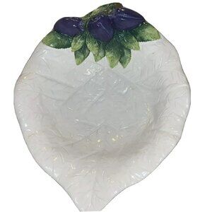 Bassano Decorato‎ Armano Made in Italy Ceramic Fig Leaf Serving Bowl 1280/32x25
